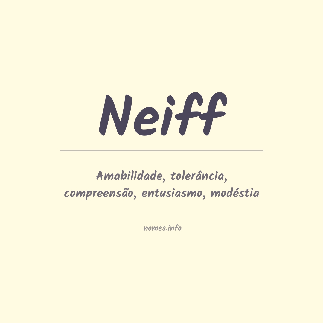 Significado do nome Neiff