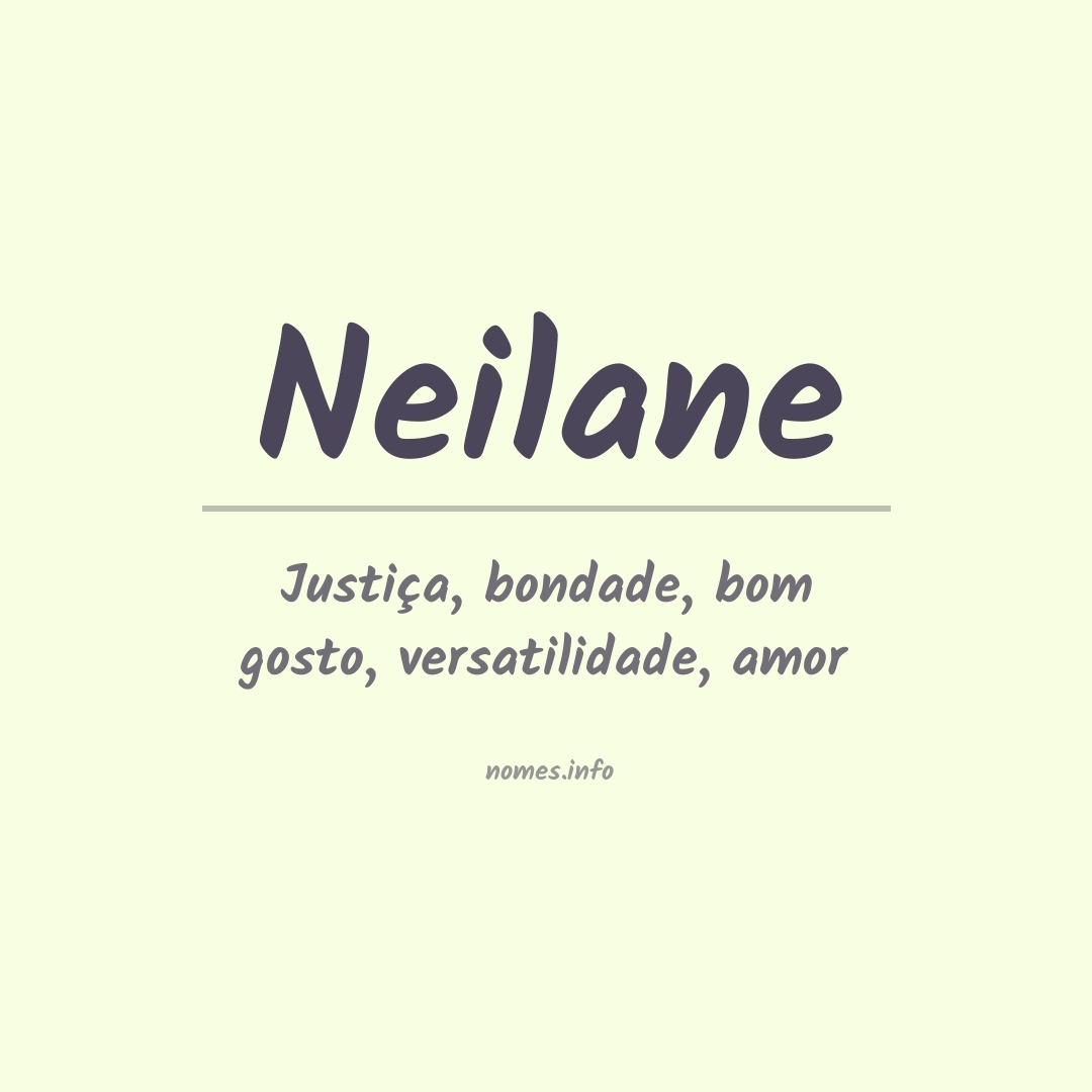 Significado do nome Neilane
