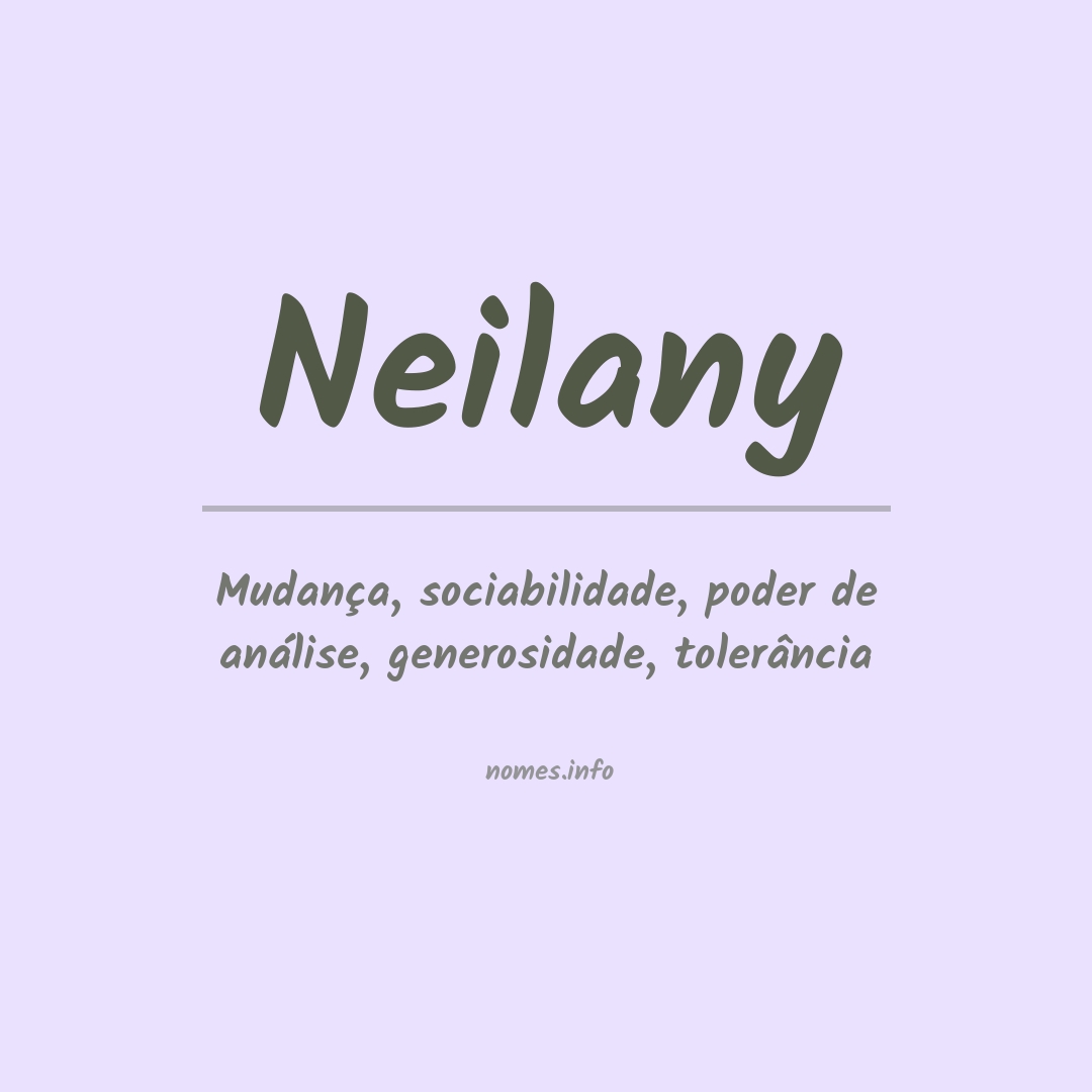 Significado do nome Neilany