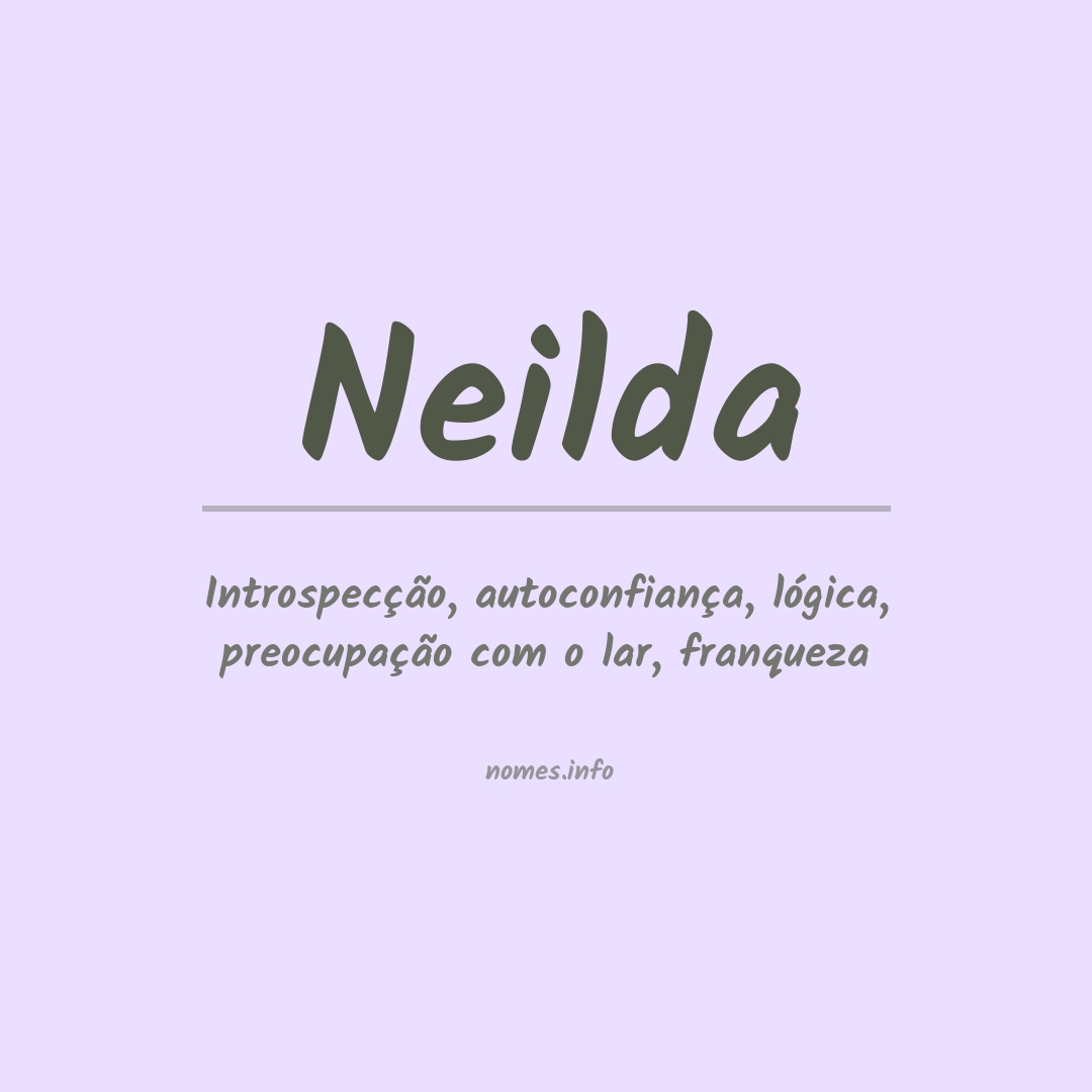 Significado do nome Neilda