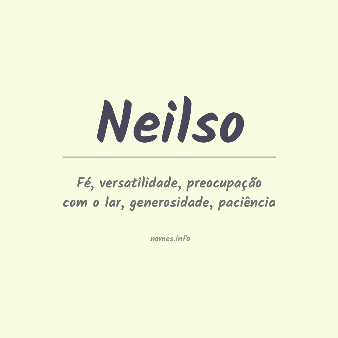 Significado do nome Neilso