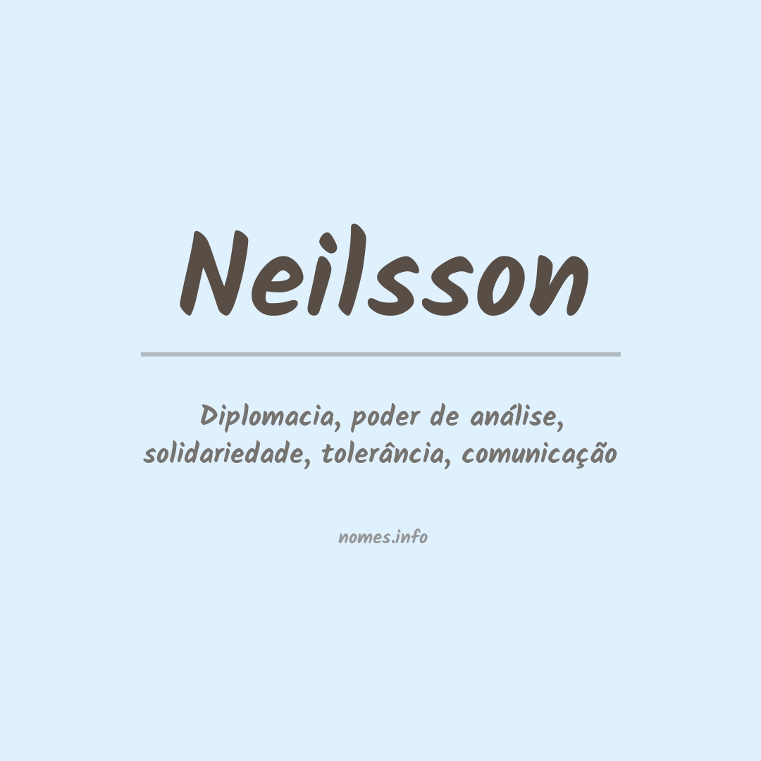 Significado do nome Neilsson