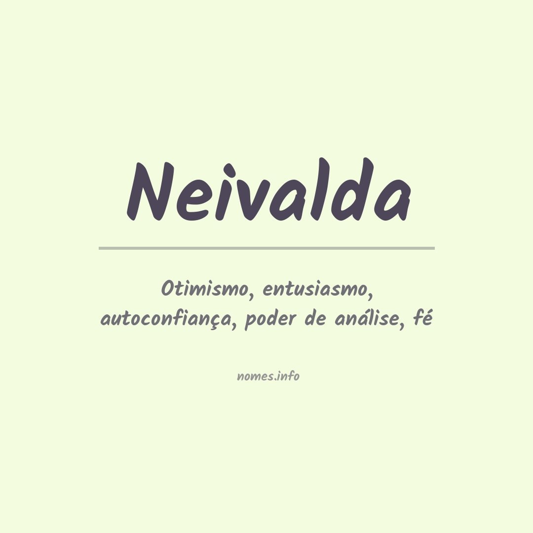 Significado do nome Neivalda