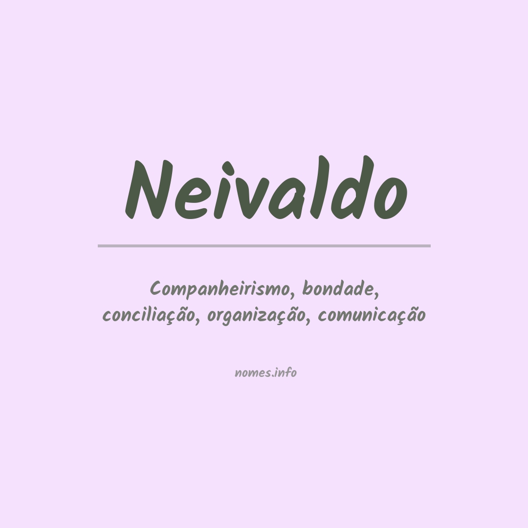 Significado do nome Neivaldo