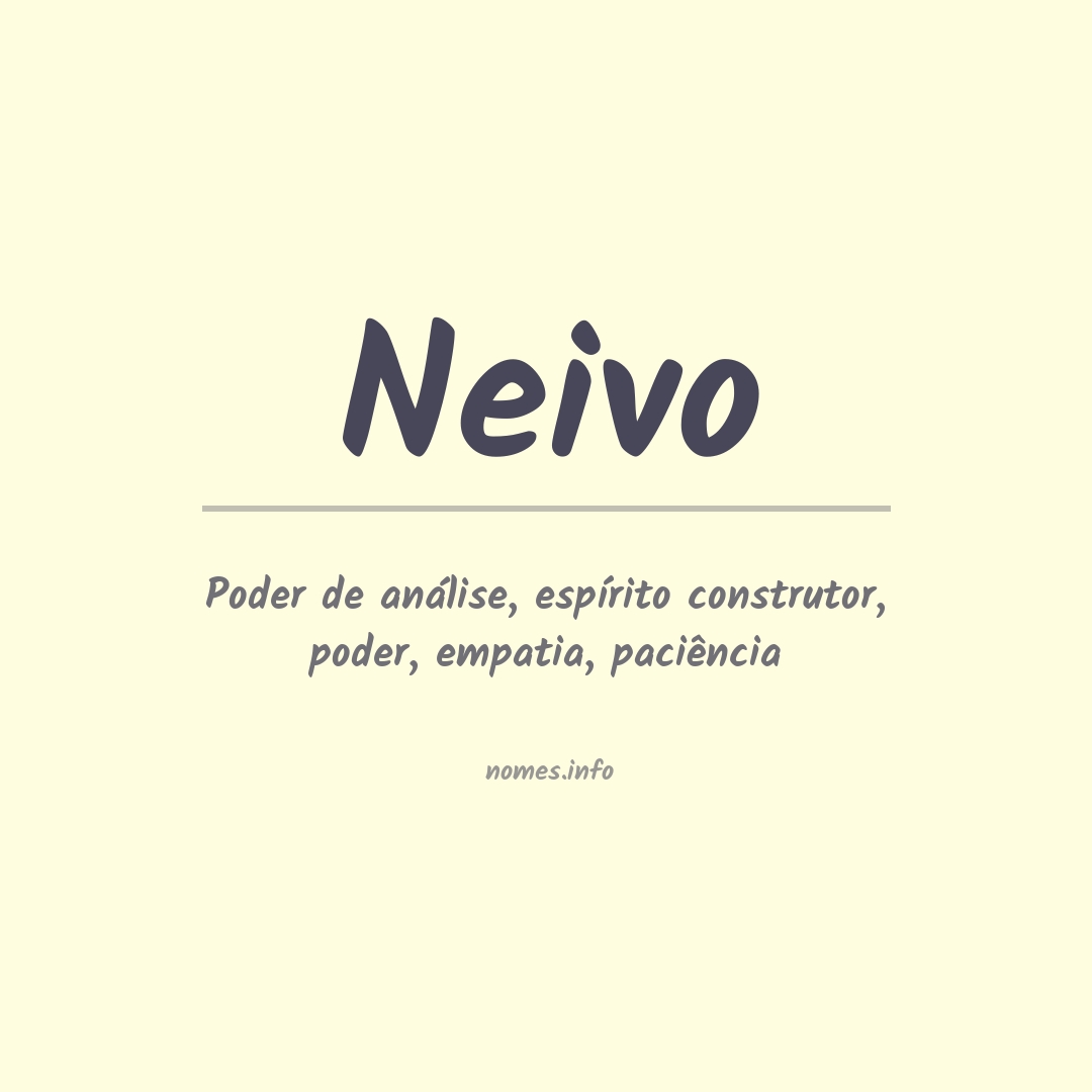 Significado do nome Neivo