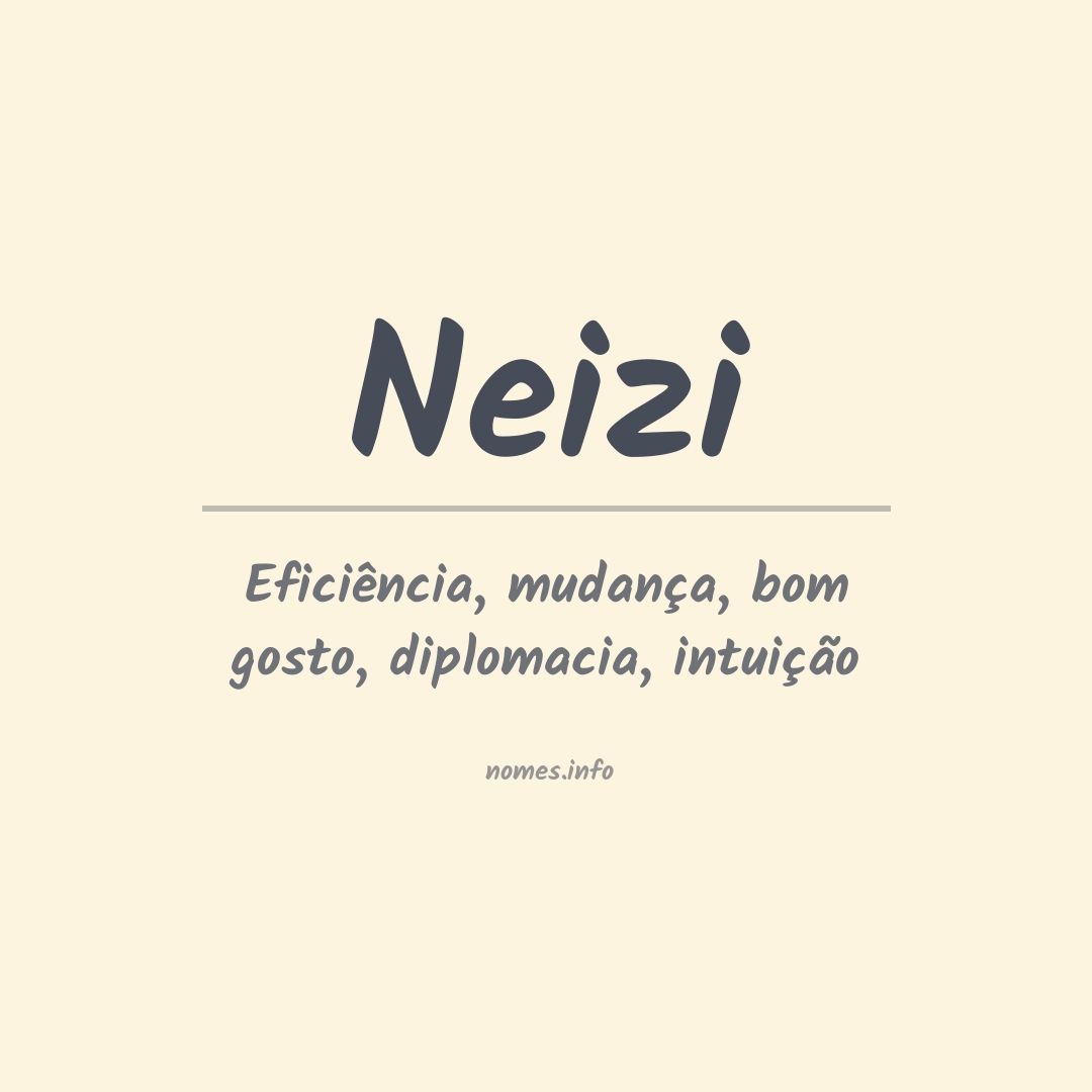 Significado do nome Neizi