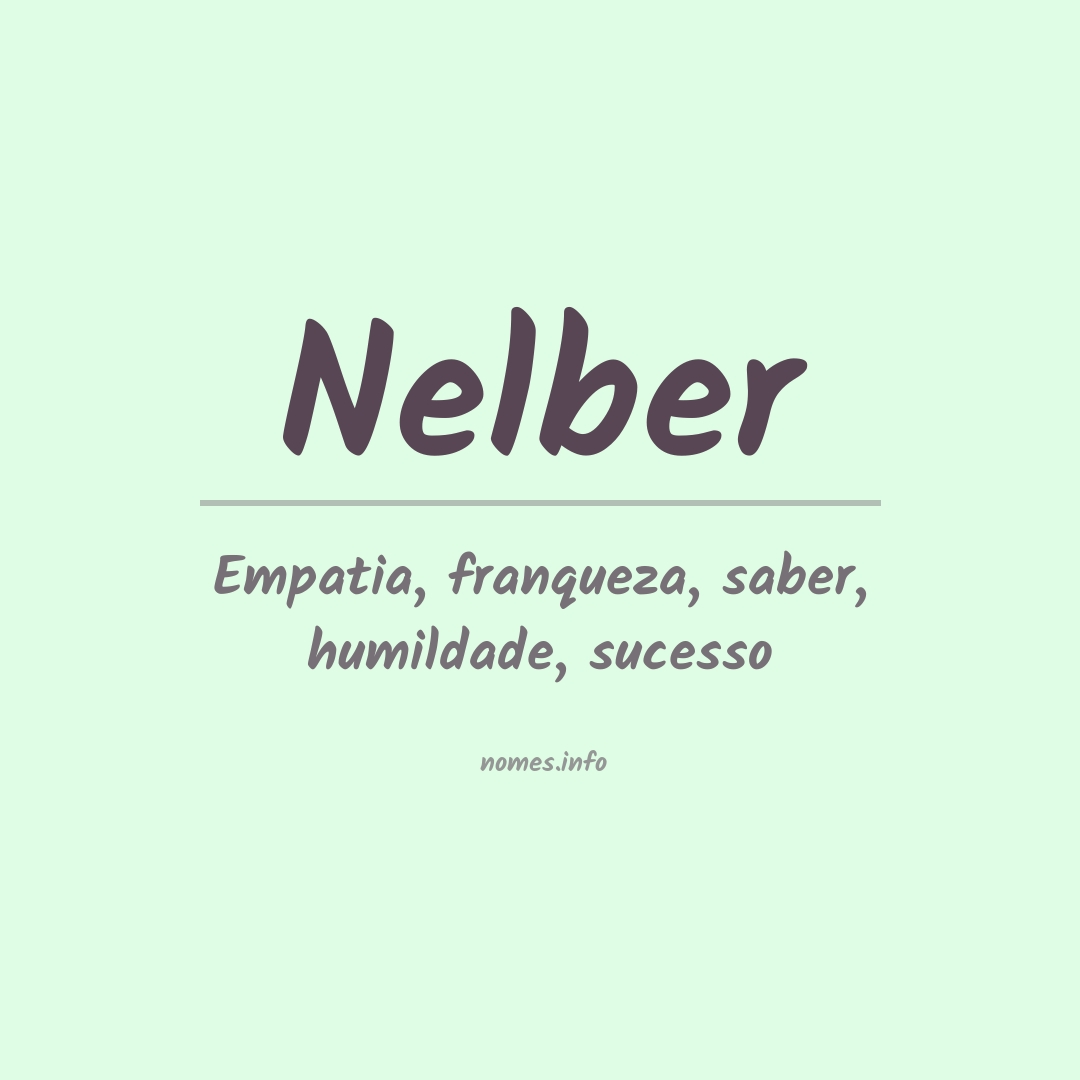 Significado do nome Nelber