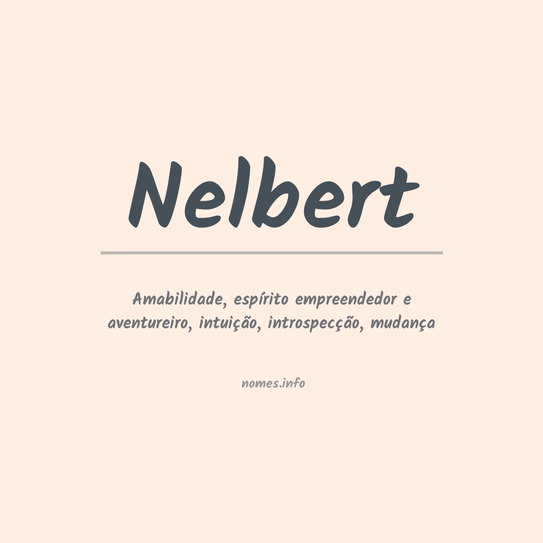 Significado do nome Nelbert