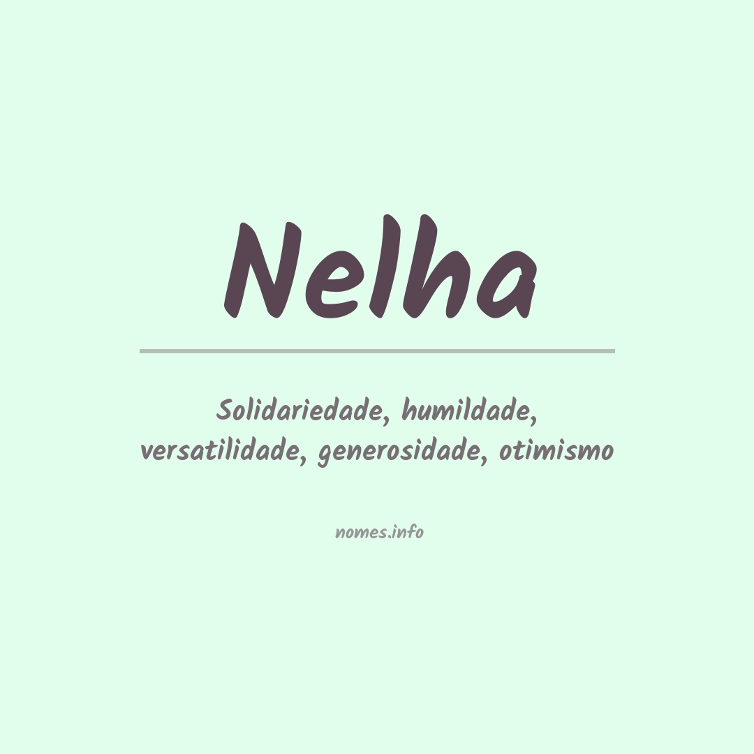 Significado do nome Nelha