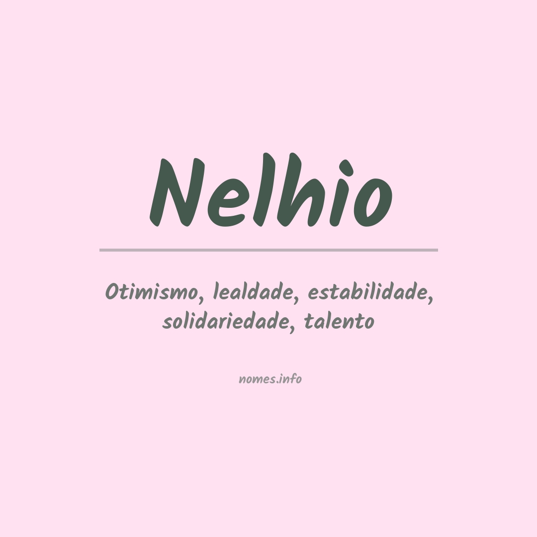 Significado do nome Nelhio