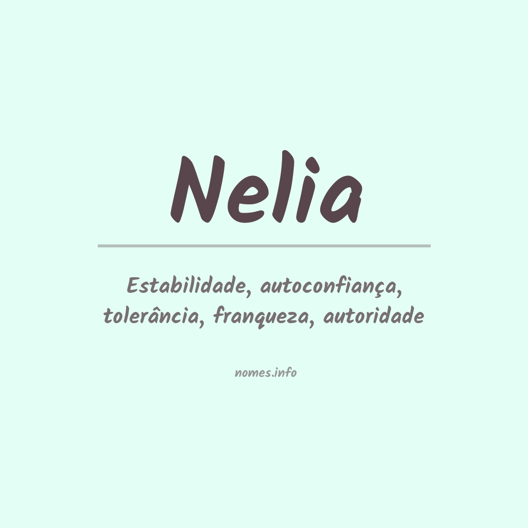 Significado do nome Nelia