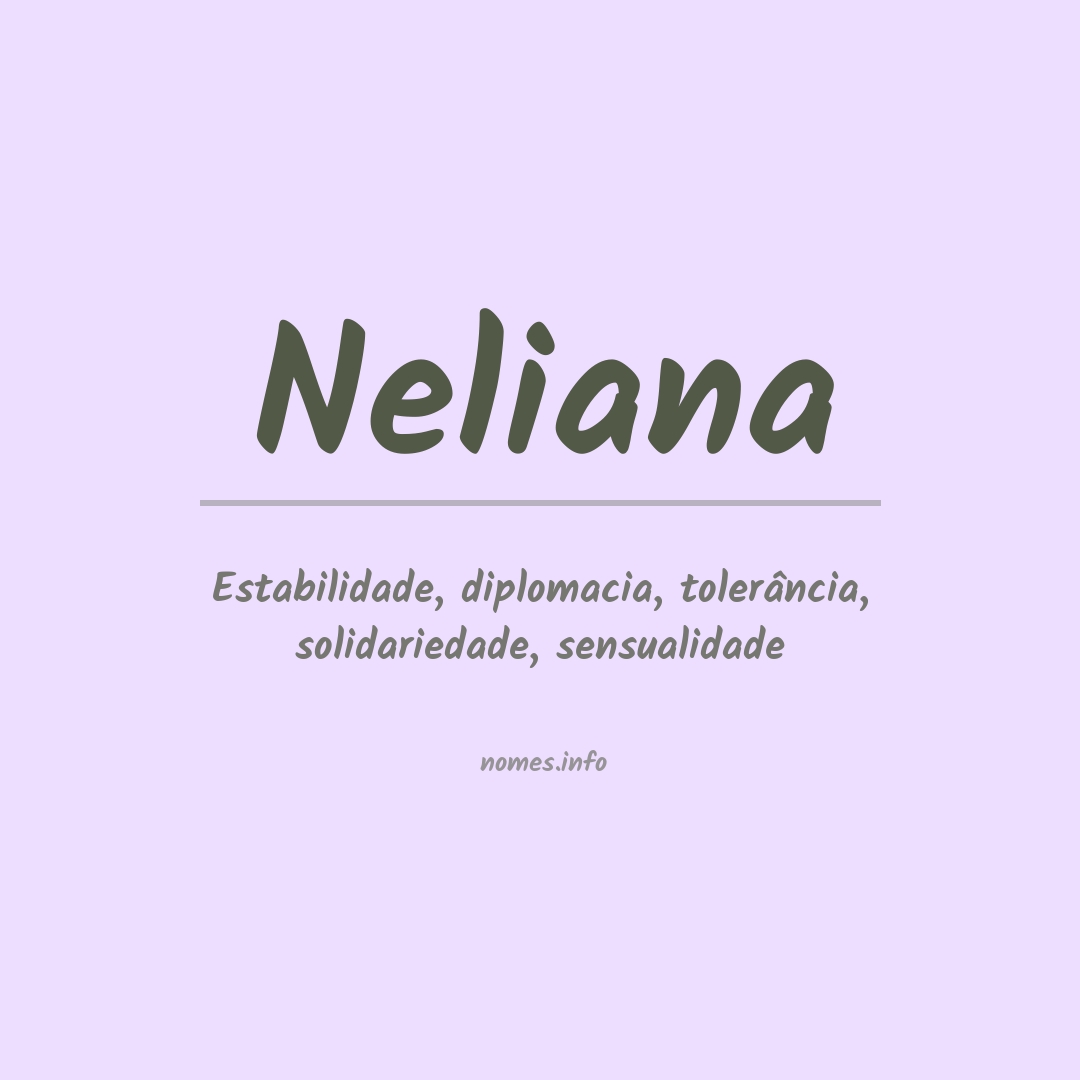 Significado do nome Neliana