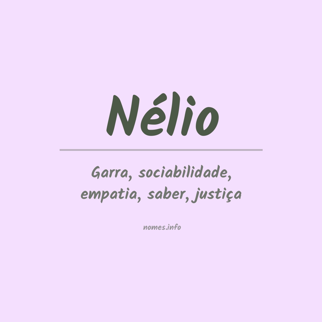Significado do nome Nélio