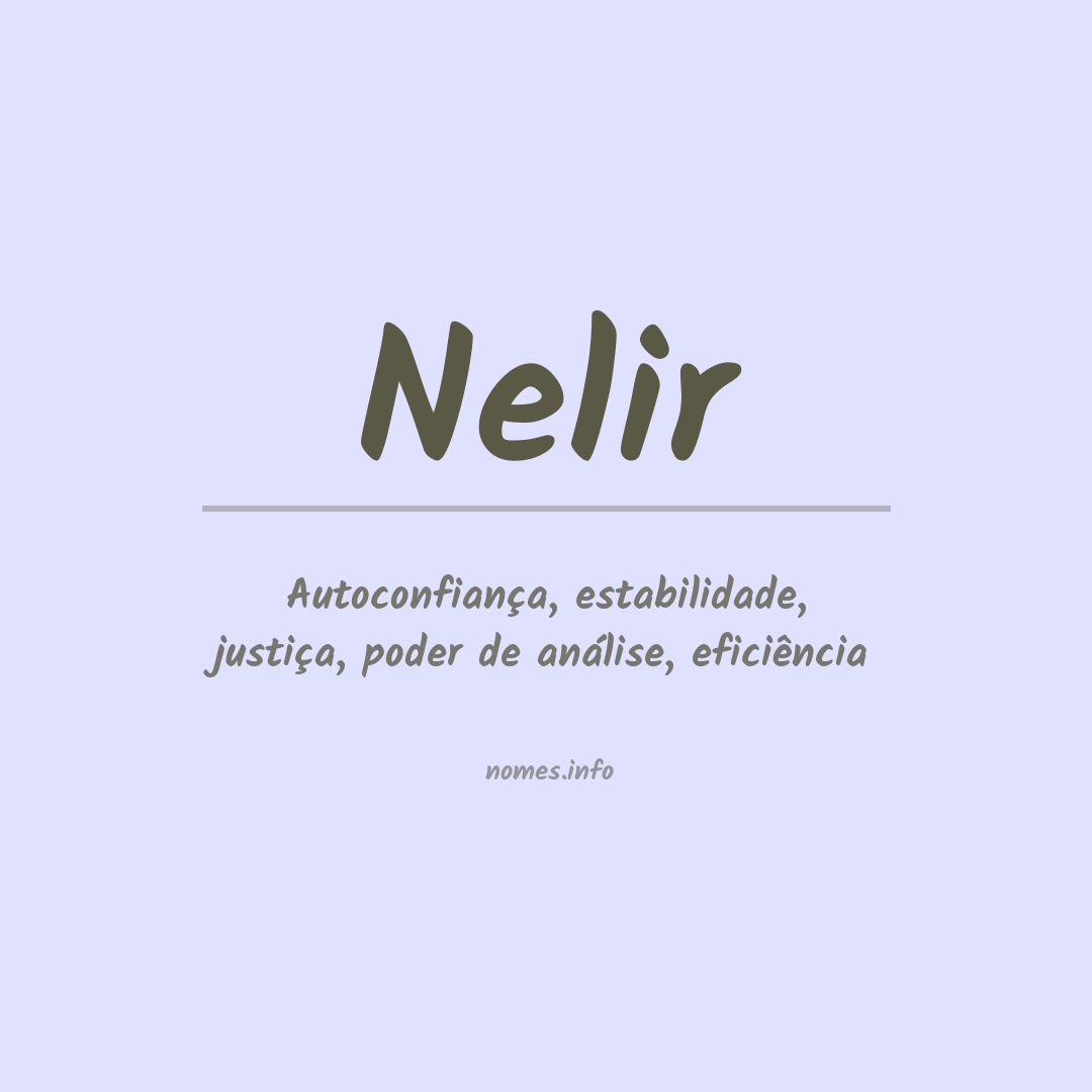Significado do nome Nelir