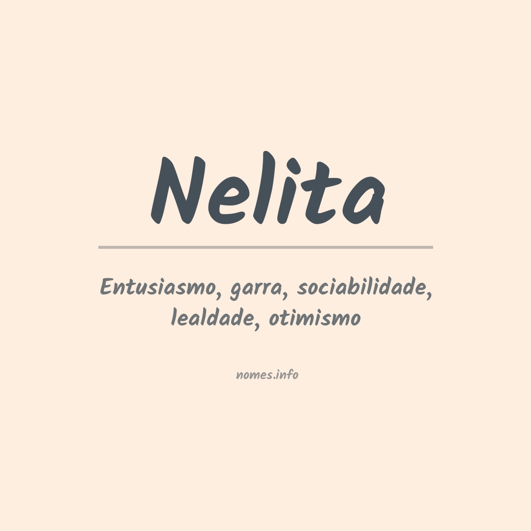 Significado do nome Nelita