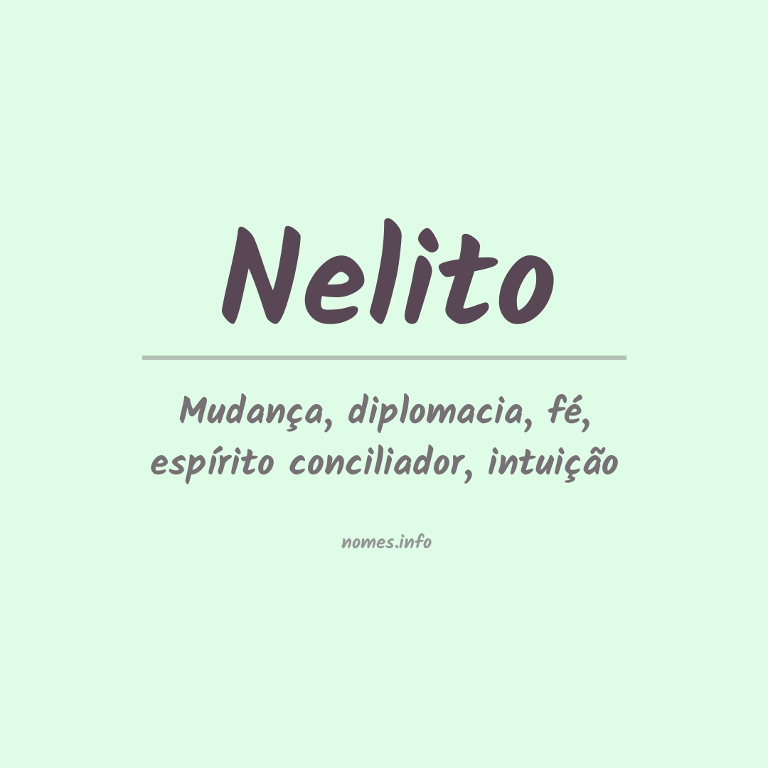 Significado do nome Nelito