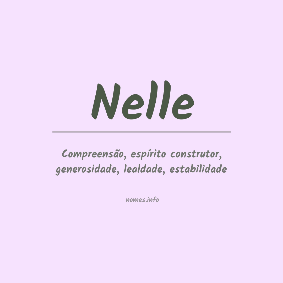 Significado do nome Nelle