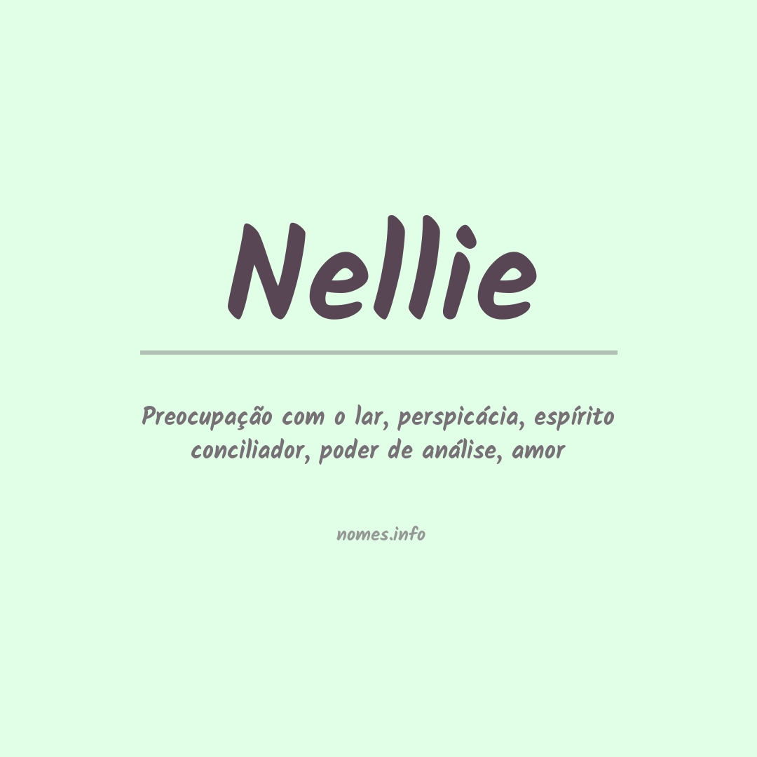 Significado do nome Nellie