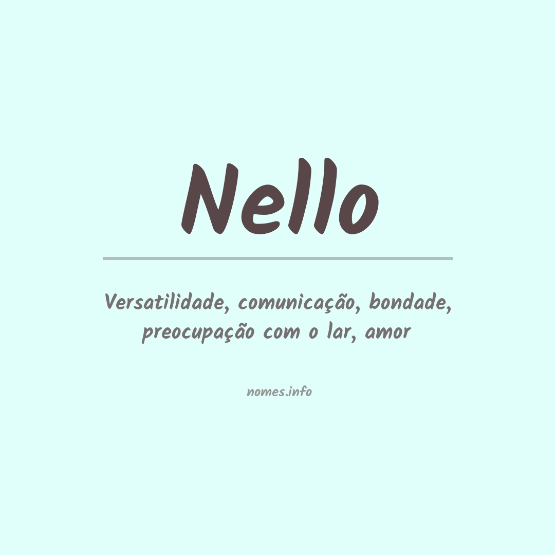 Significado do nome Nello