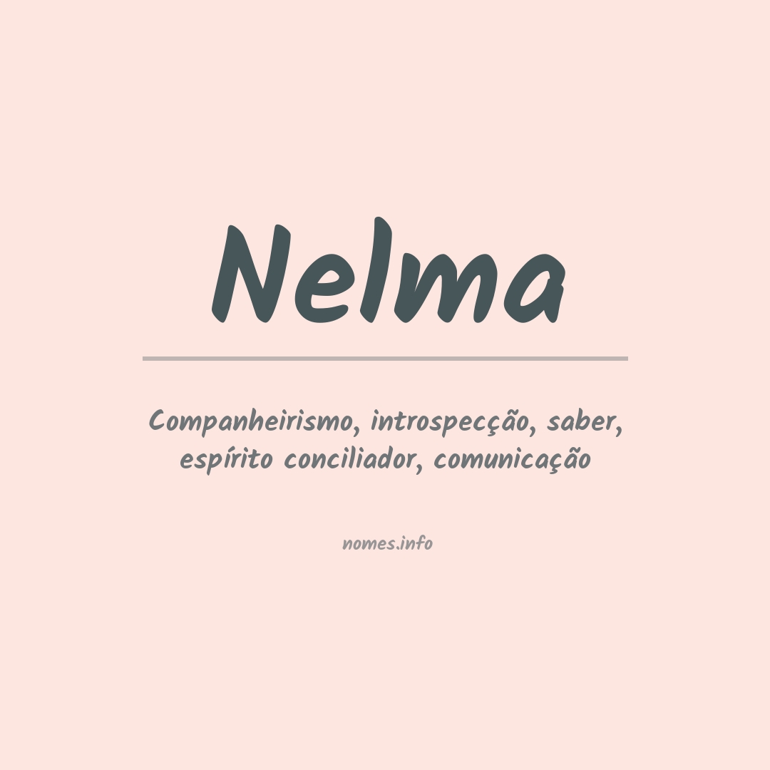 Significado do nome Nelma