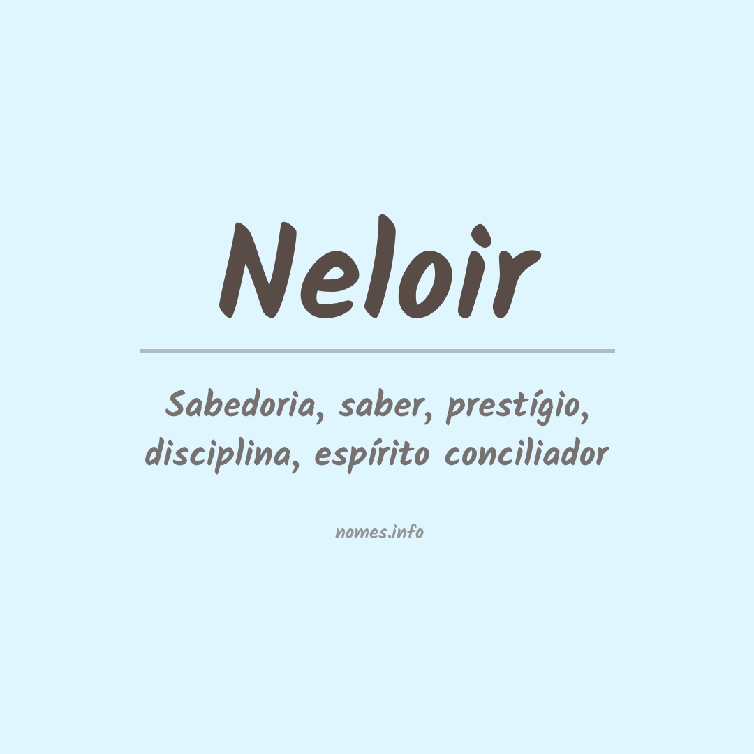 Significado do nome Neloir