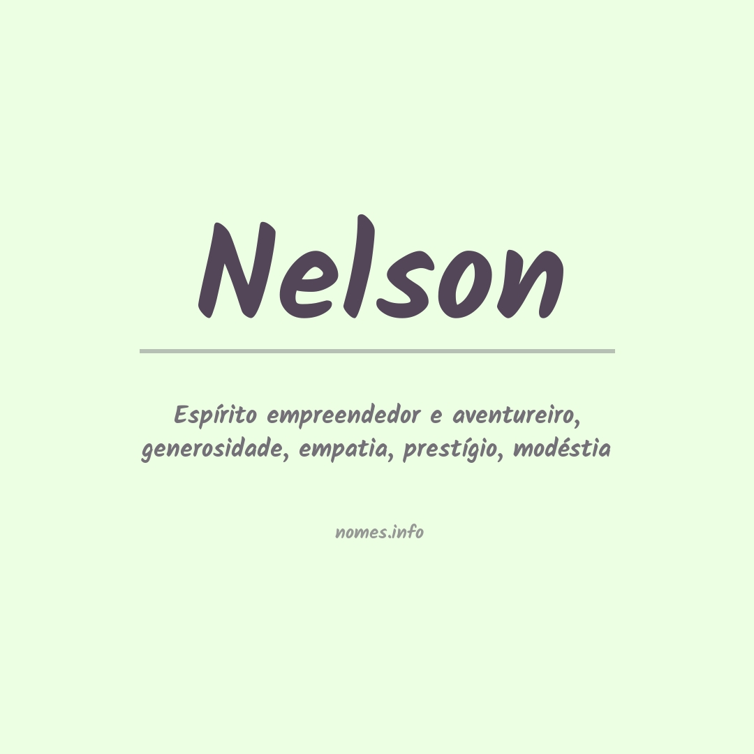 Significado do nome Nelson