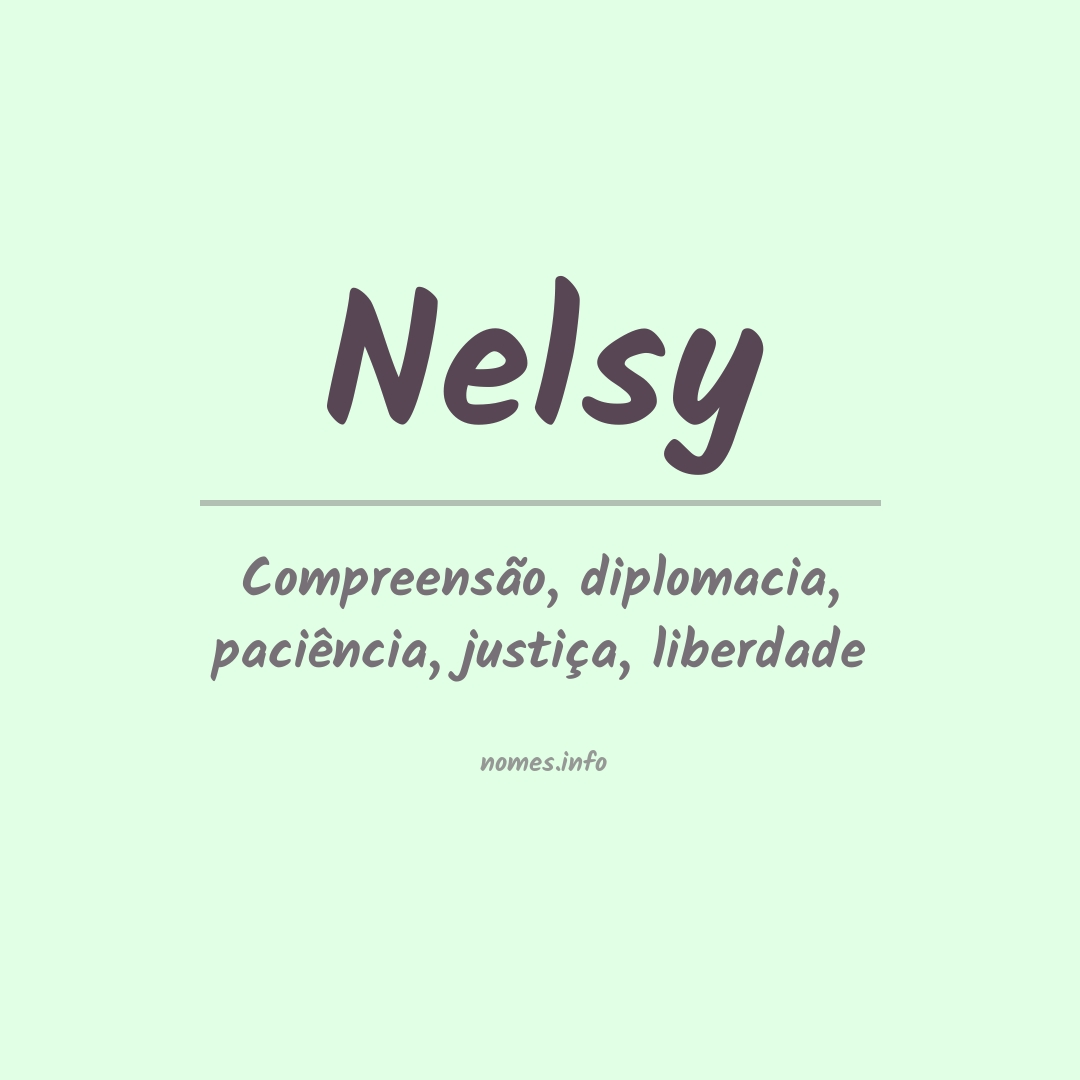 Significado do nome Nelsy