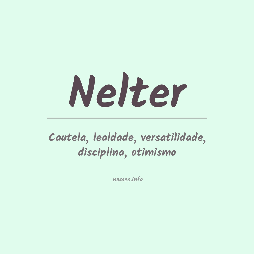 Significado do nome Nelter