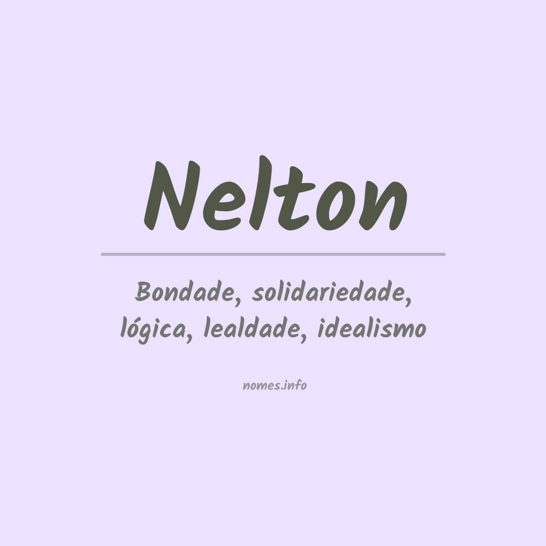 Significado do nome Nelton