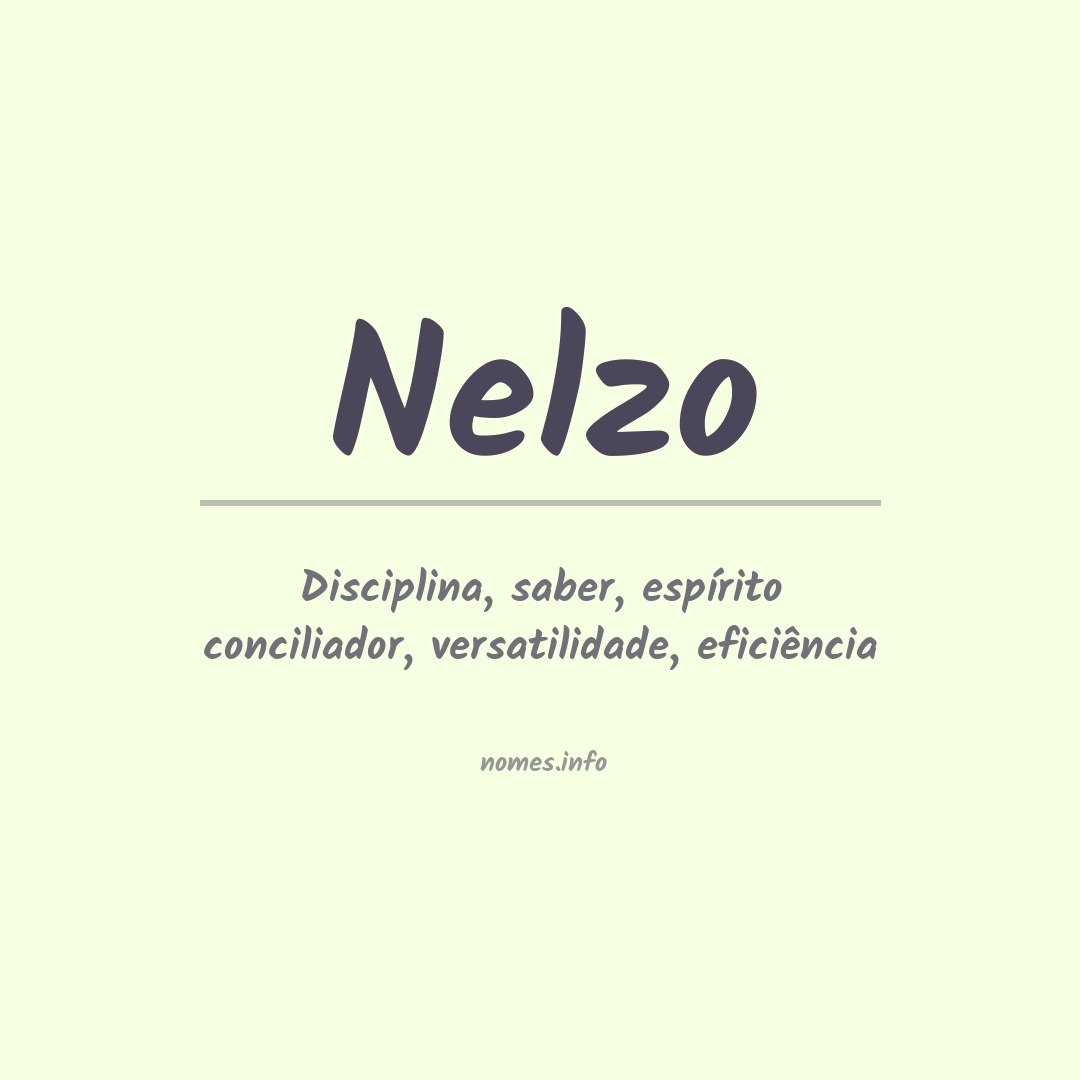 Significado do nome Nelzo