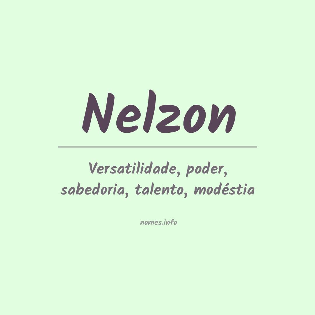 Significado do nome Nelzon