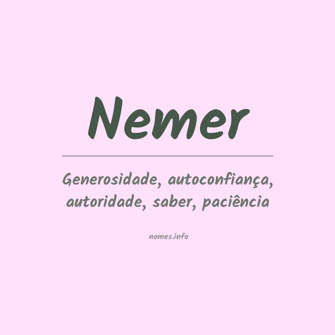 Significado do nome Nemer