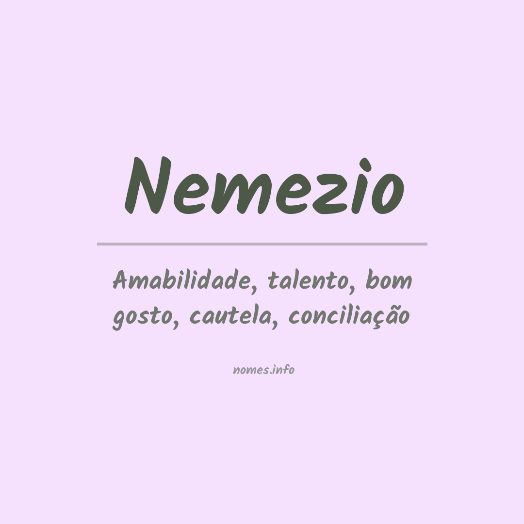 Significado do nome Nemezio