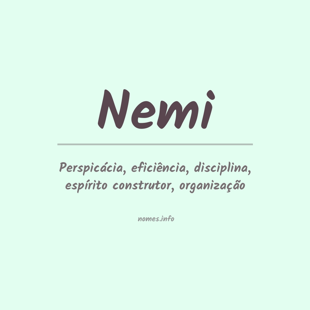 Significado do nome Nemi