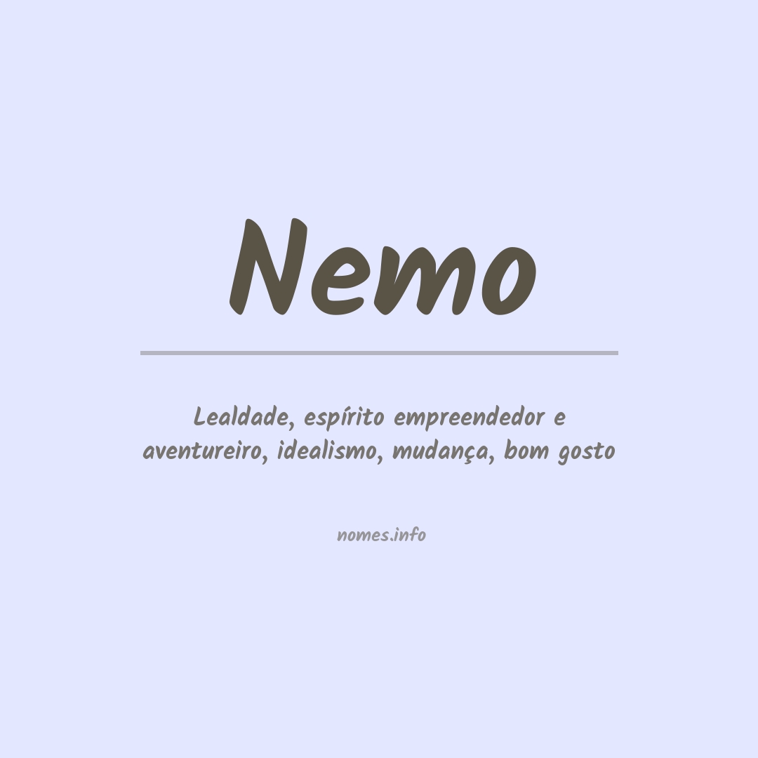 Significado do nome Nemo