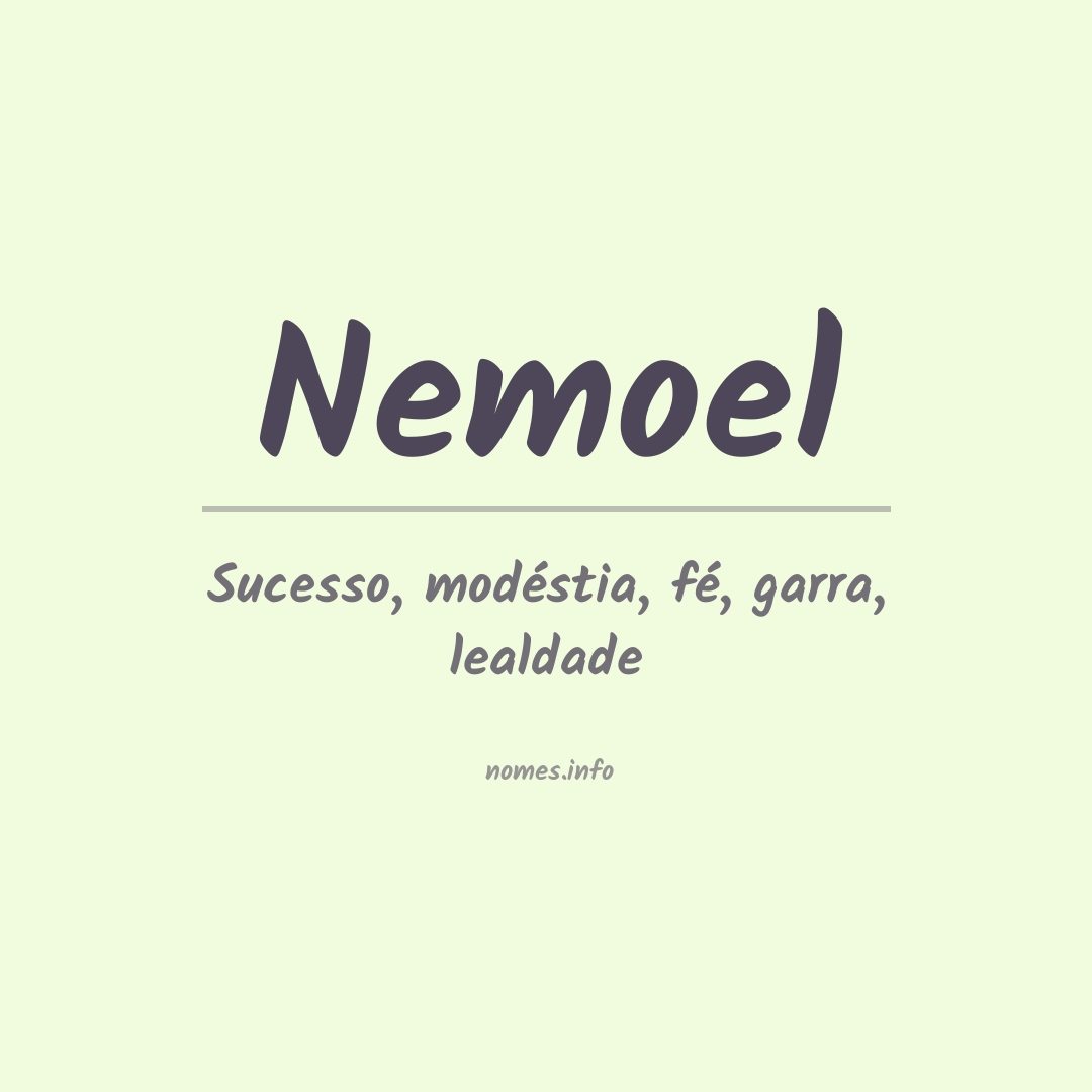 Significado do nome Nemoel