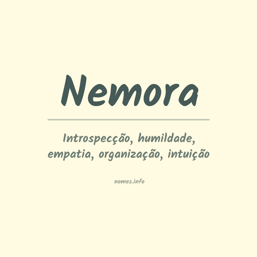 Significado do nome Nemora