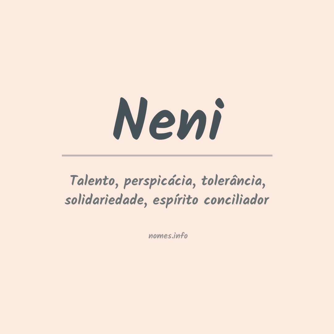 Significado do nome Neni