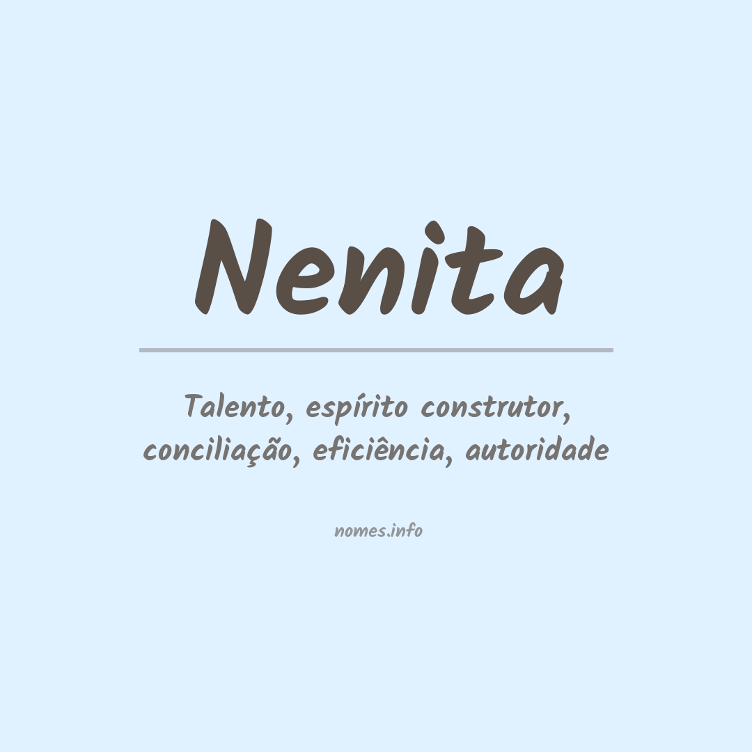 Significado do nome Nenita