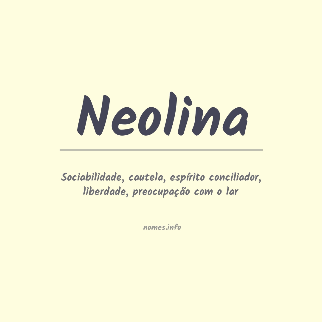 Significado do nome Neolina