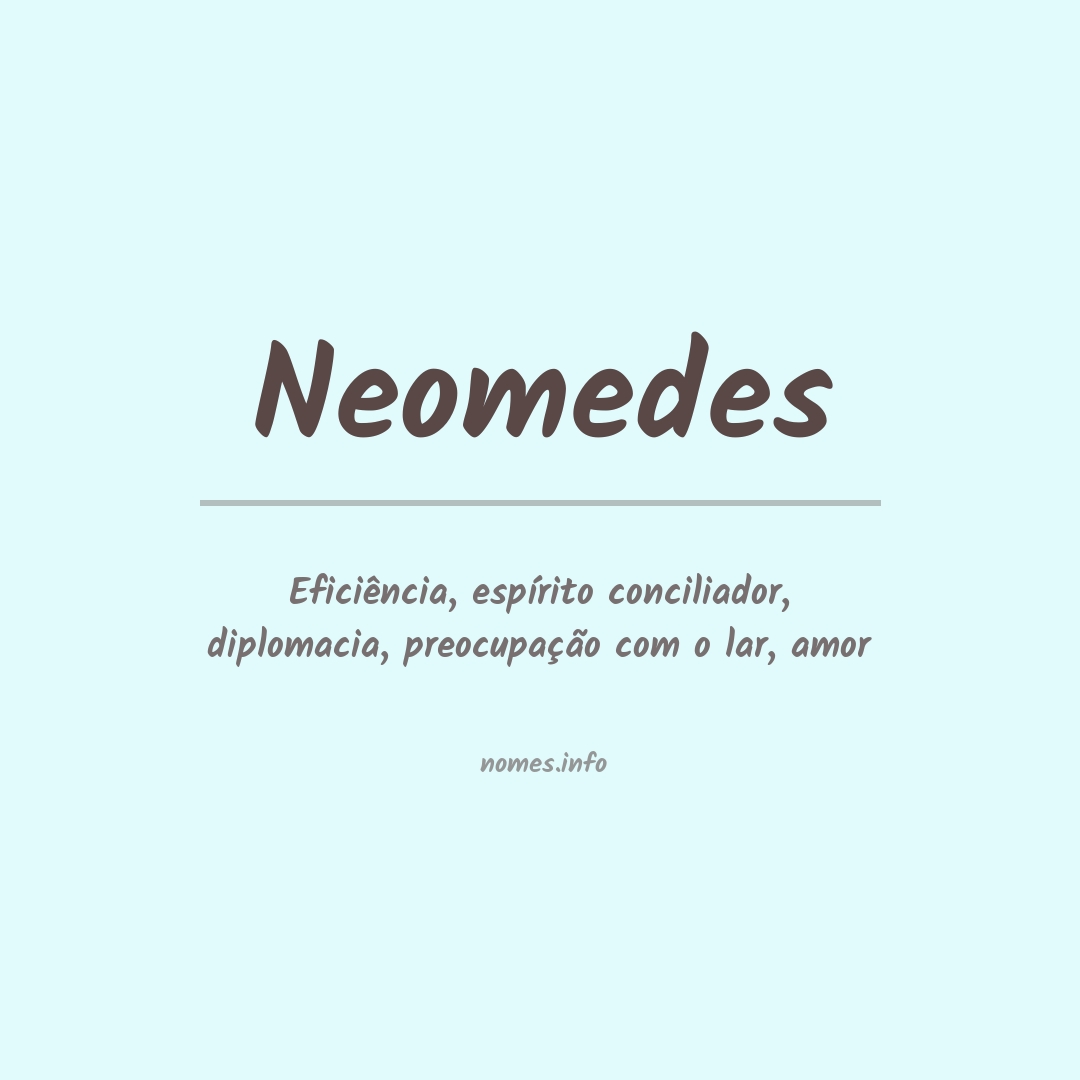 Significado do nome Neomedes