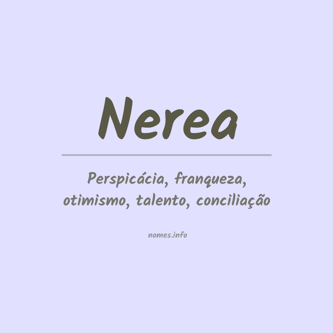 Significado do nome Nerea