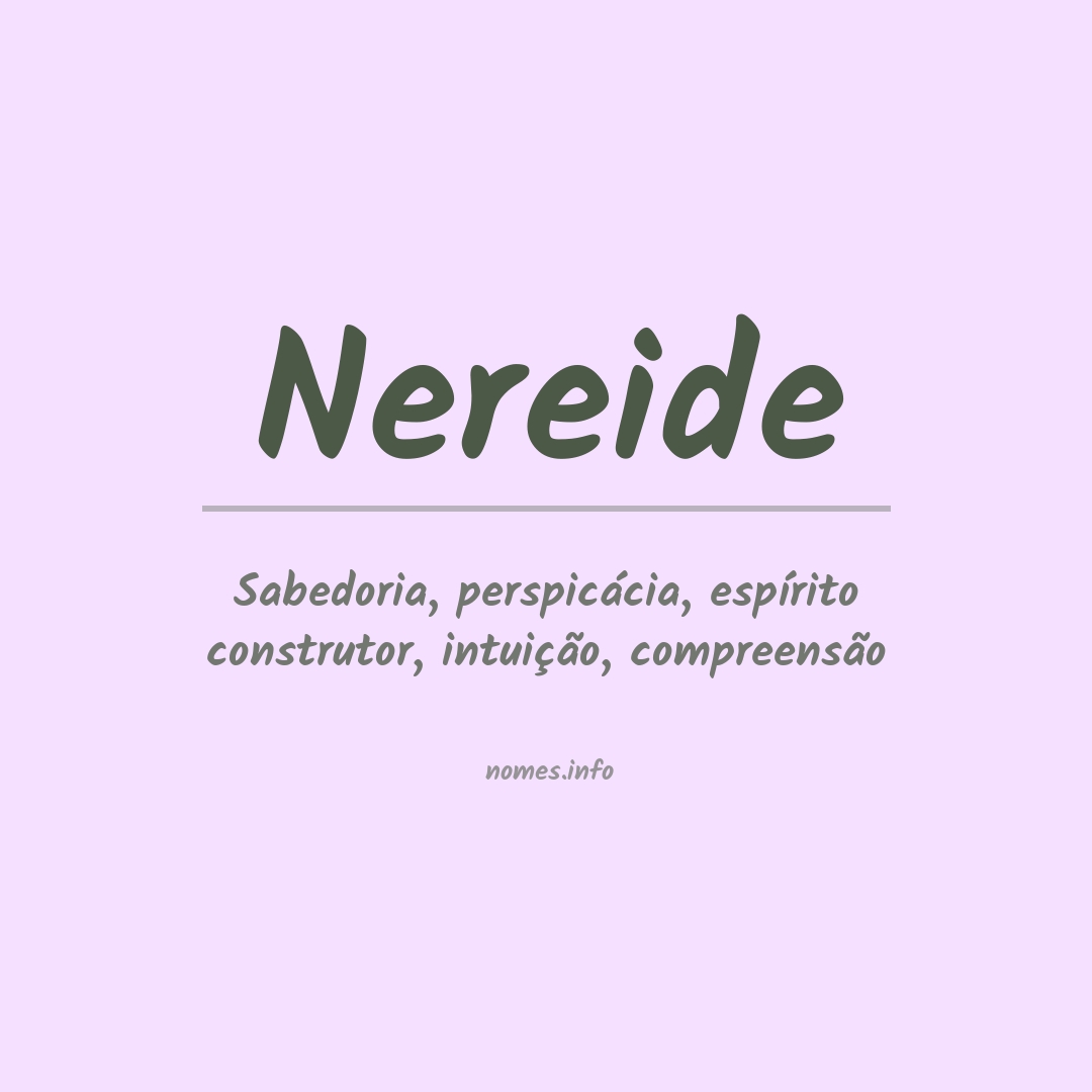 Significado do nome Nereide