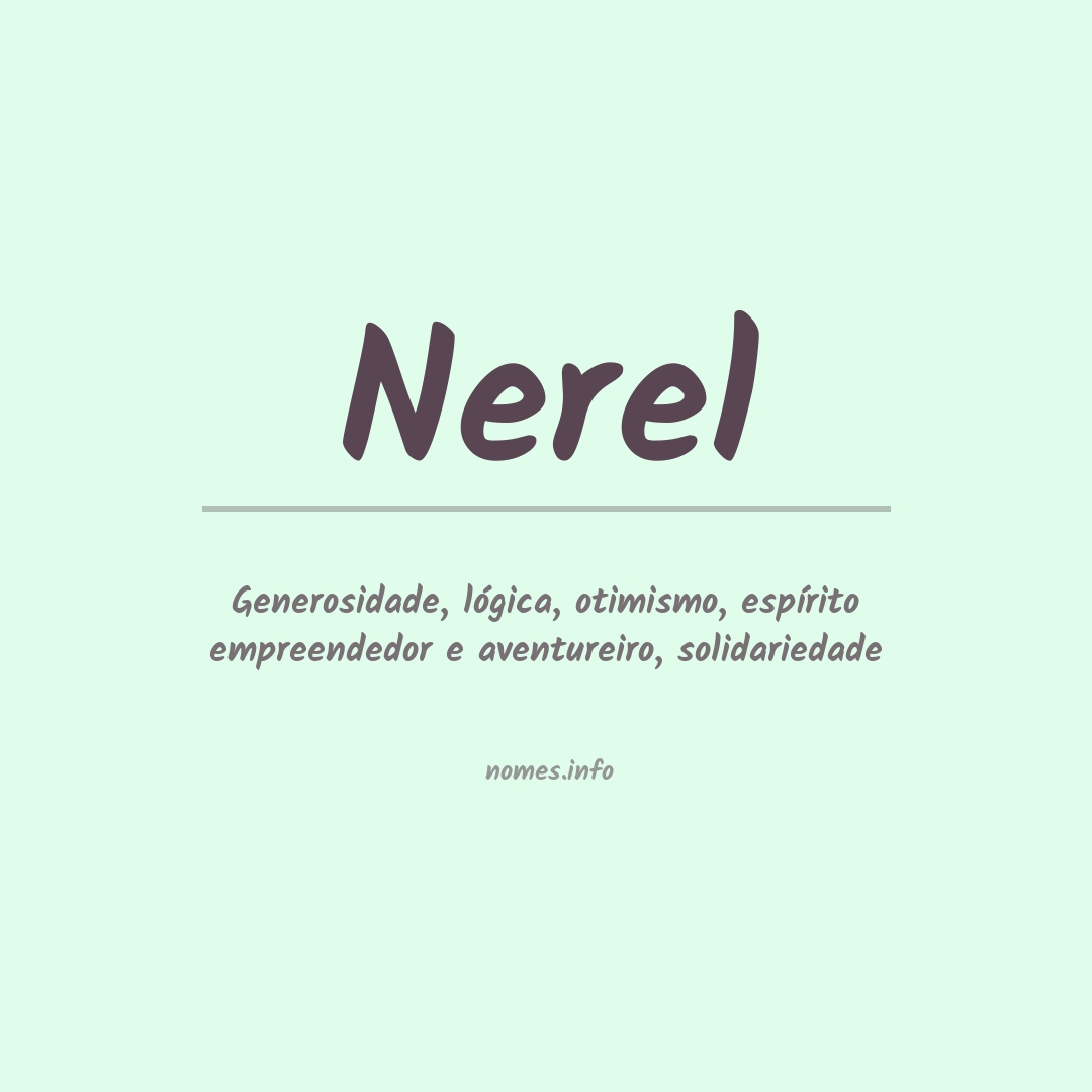 Significado do nome Nerel