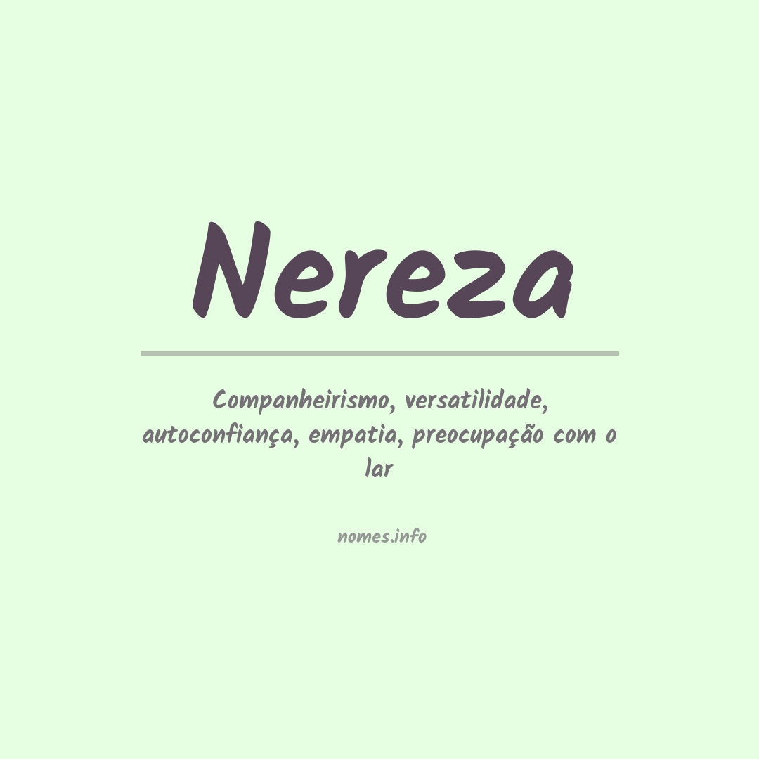 Significado do nome Nereza