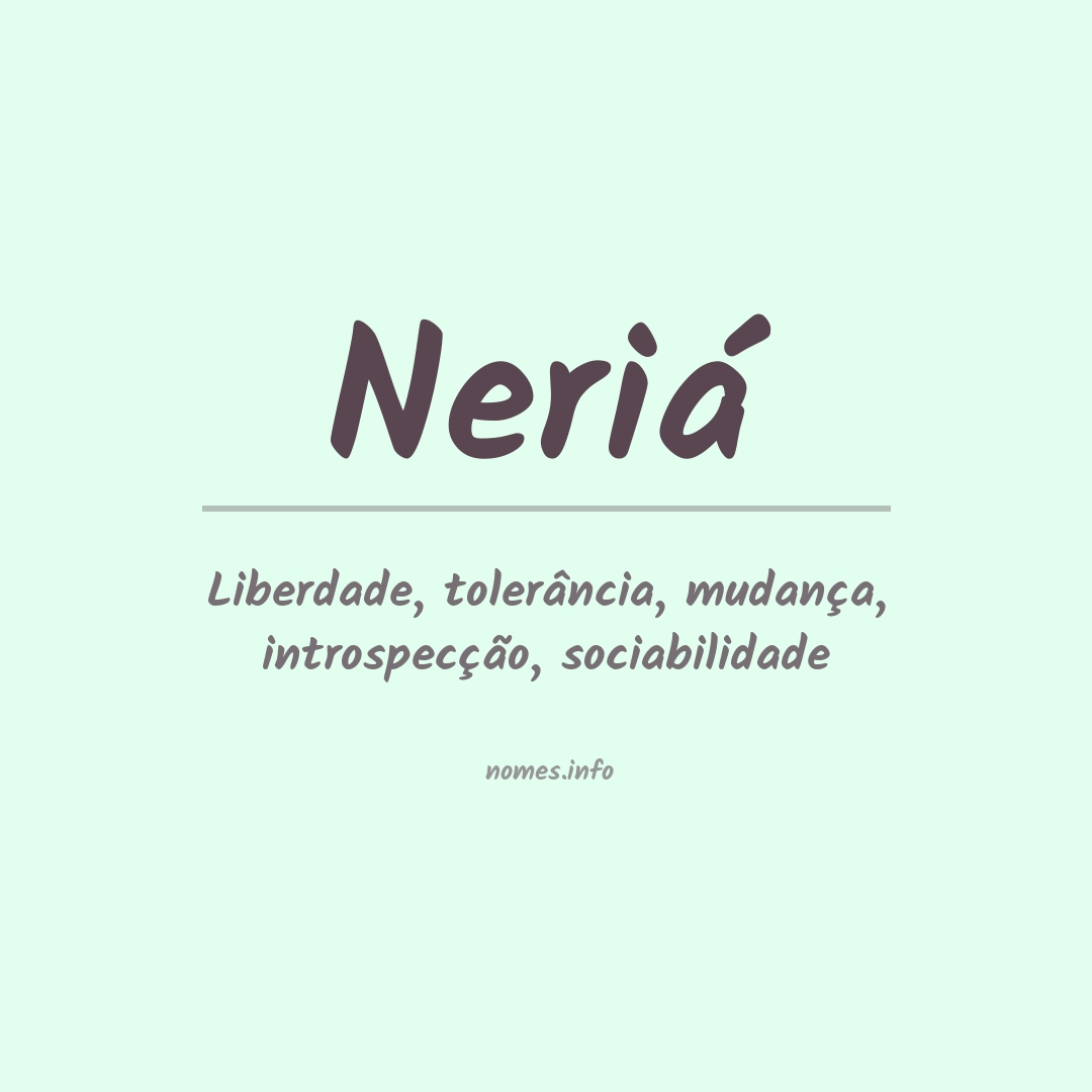 Significado do nome Neriá