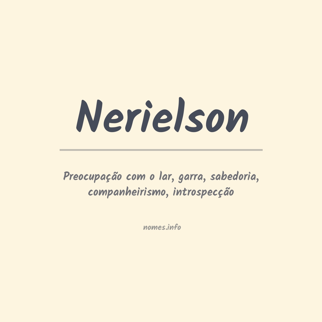 Significado do nome Nerielson