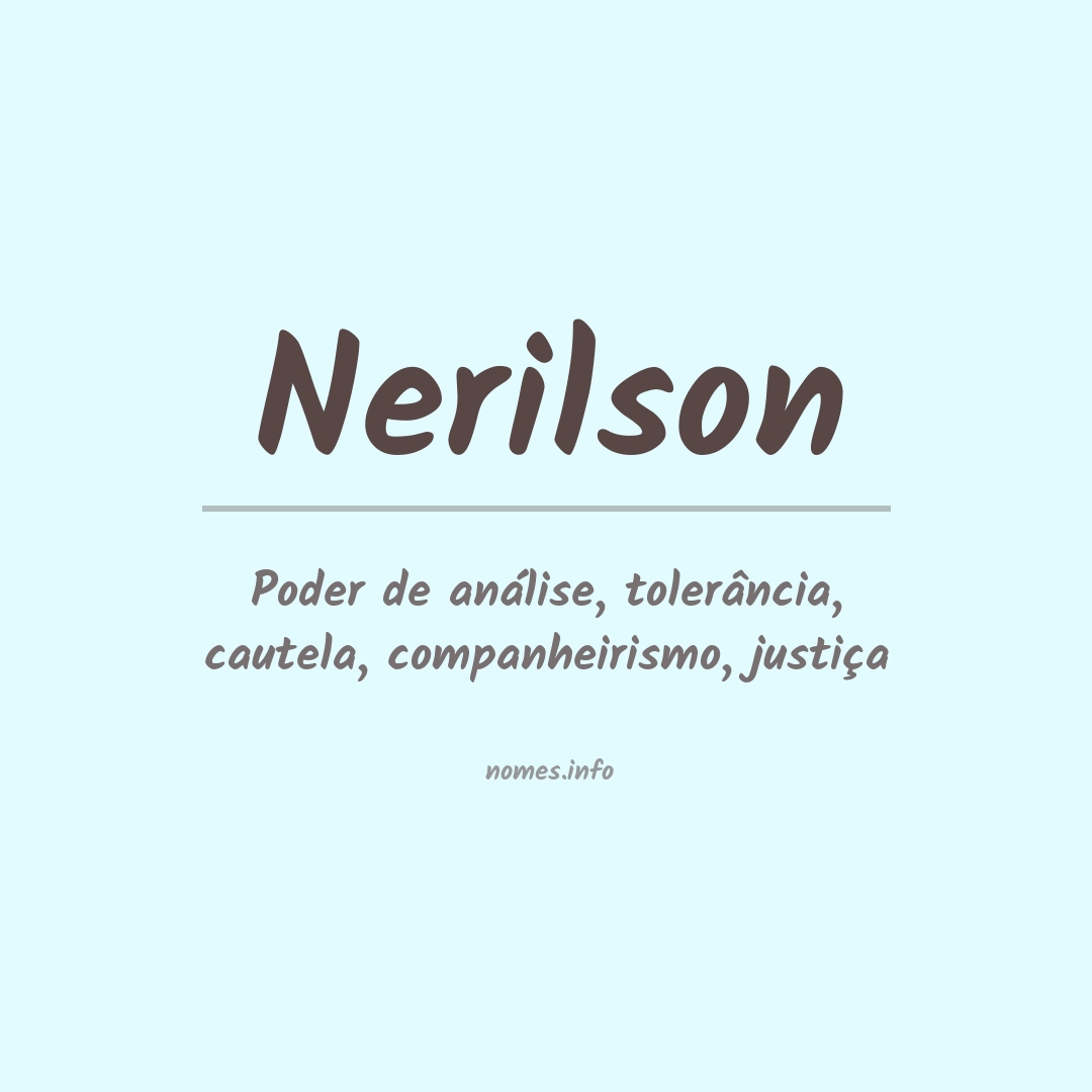 Significado do nome Nerilson