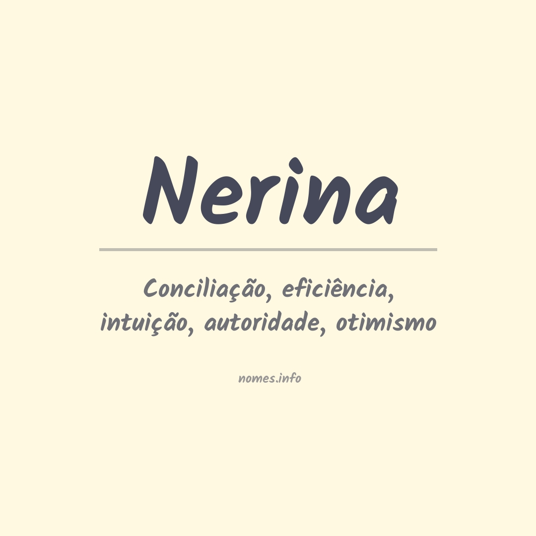 Significado do nome Nerina