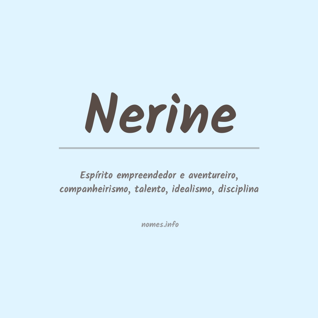 Significado do nome Nerine